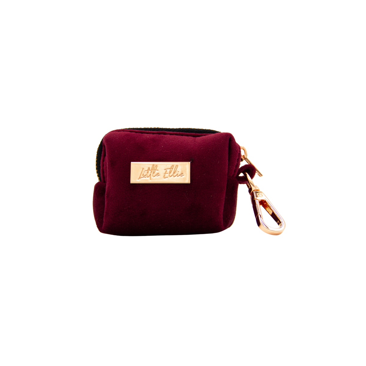 Dog Poop Bag Holder LUXE Wine Velvet Little Ellie Boutique