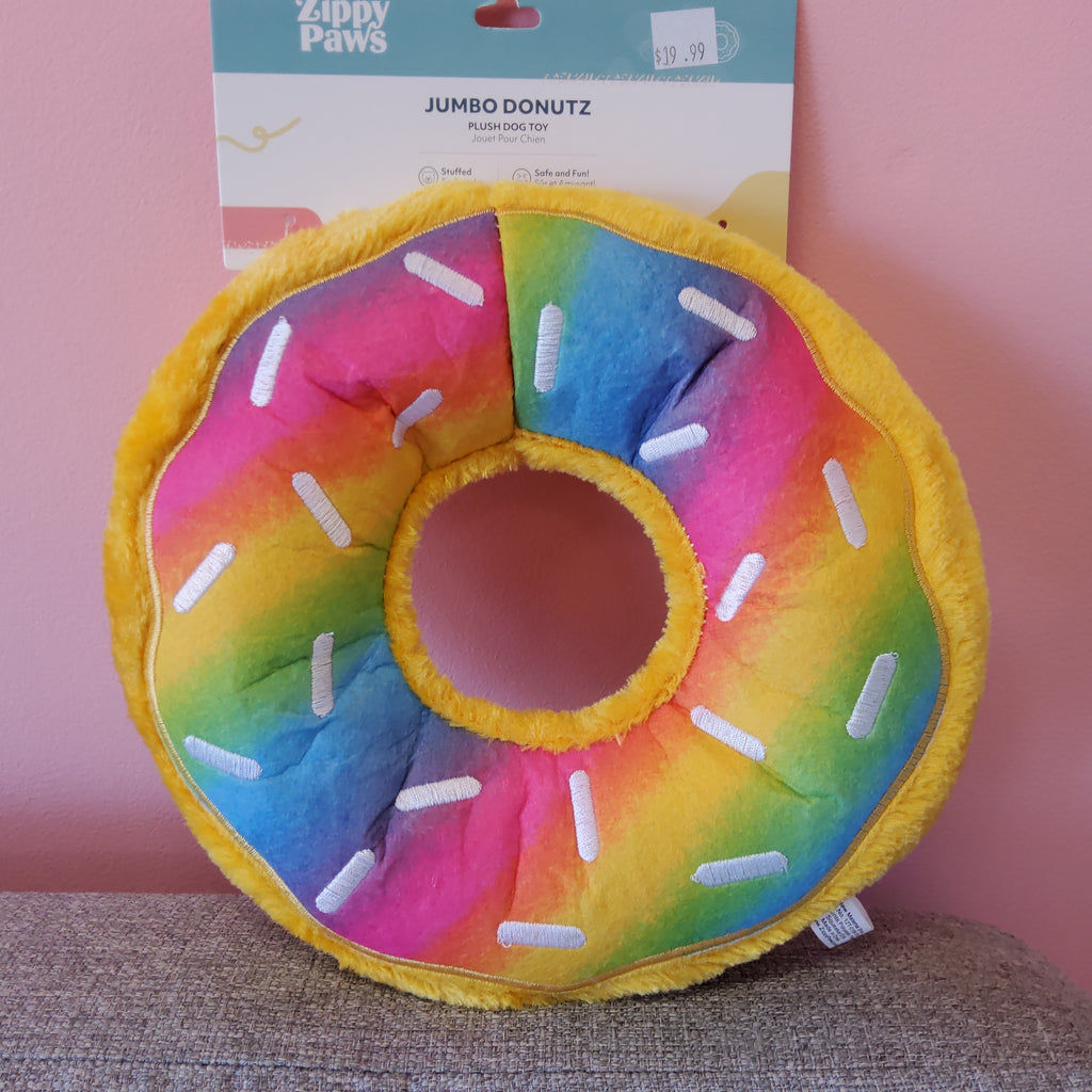 Plush Squeaker Dog Toy Jumbo Donutz Little Ellie Boutique