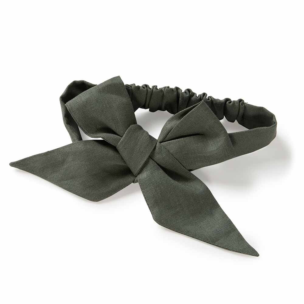 Linen Bow Headband from Snuggle Hunny Kids at Little Ellie Boutique